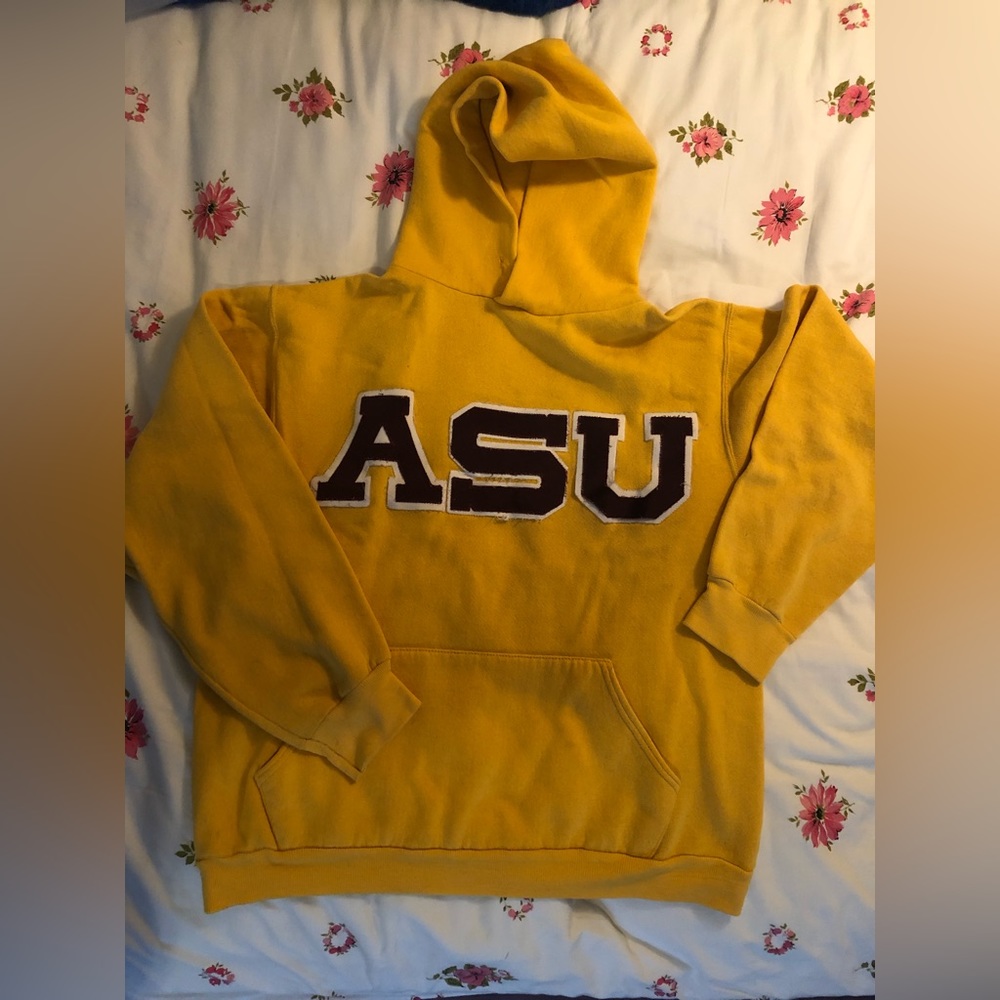 Vintage Yellow Arizona State University Hoodie size M